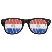 Lunettes De Fête Retro Drapeau du Paraguay (Devant)