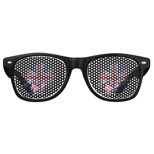 Lunettes De Fête Retro Drapeau du Royaume-Uni (Devant)