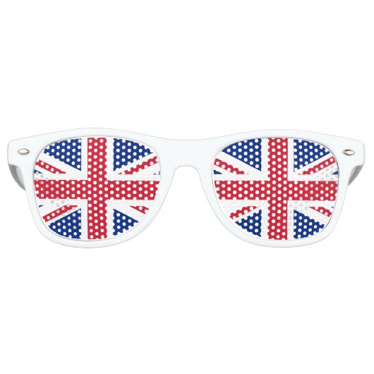 Lunettes De Fête Retro Drapeau du Royaume-Uni (Devant)