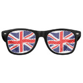 Lunettes De Fête Retro Drapeau du Royaume-Uni + vos idées (Devant)