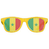 Lunettes De Fête Retro Drapeau du Sénégal (Devant)