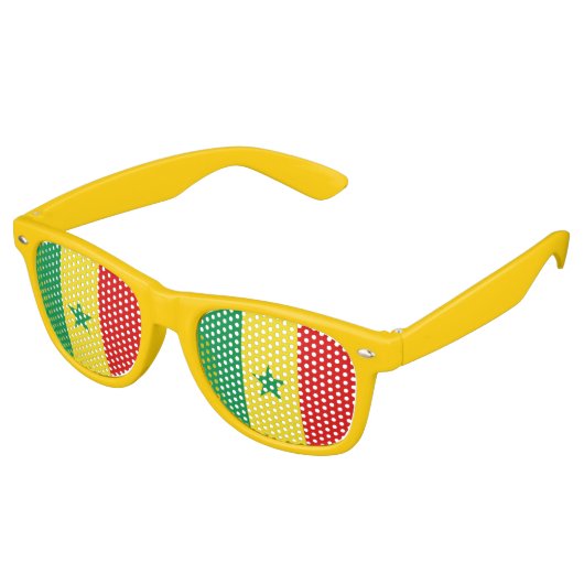 Lunettes De Fête Retro Drapeau du Sénégal (Angulaire)