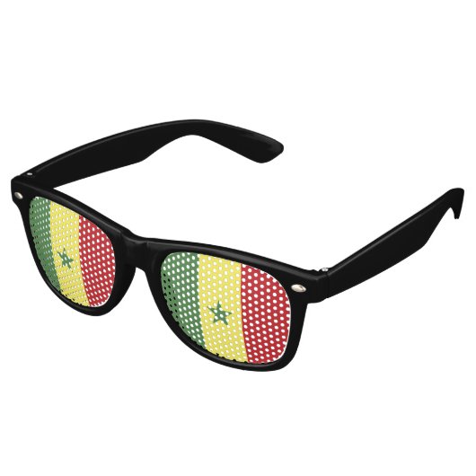Lunettes De Fête Retro drapeau du Sénégal (Angulaire)