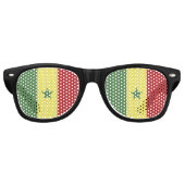 Lunettes De Fête Retro drapeau du Sénégal (Devant)