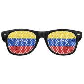 Lunettes De Fête Retro Drapeau du Venezuela (Devant)