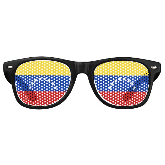 Lunettes De Fête Retro Drapeau du Venezuela (Devant)