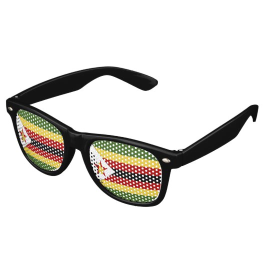 Lunettes De Fête Retro drapeau du Zimbabwe (Angulaire)