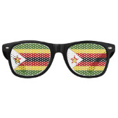Lunettes De Fête Retro drapeau du Zimbabwe (Devant)