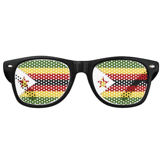 Lunettes De Fête Retro drapeau du Zimbabwe (Devant)