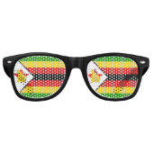 Lunettes De Fête Retro Drapeau du Zimbabwe (Devant)