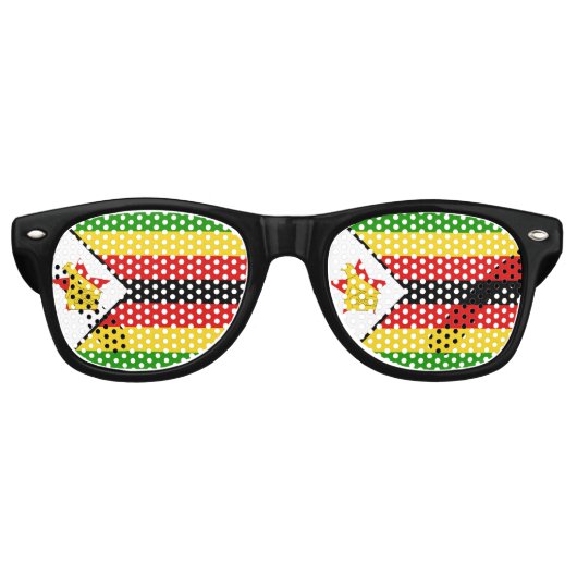 Lunettes De Fête Retro Drapeau du Zimbabwe (Devant)
