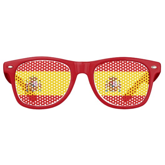 Lunettes De Fête Retro Drapeau Espagne (Devant)