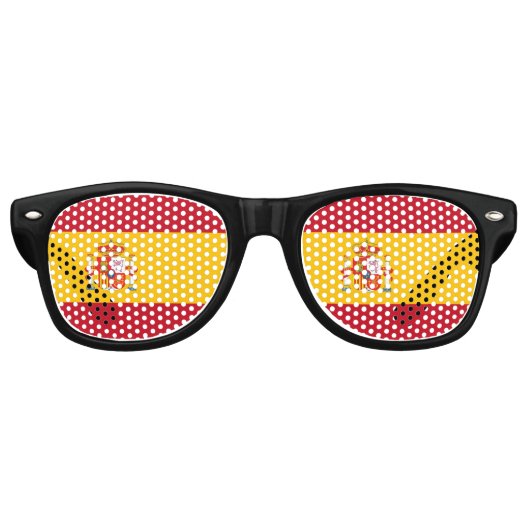 Lunettes De Fête Retro Drapeau espagnol (Devant)