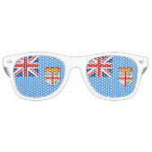 Lunettes De Fête Retro Drapeau Fidji (Devant)