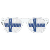 Lunettes De Fête Retro Drapeau Finlande (Devant)