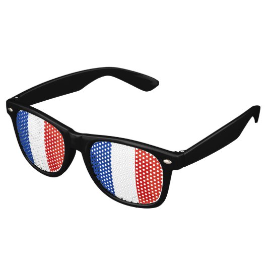 Lunettes De Fête Retro drapeau français (Angulaire)