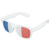 Lunettes De Fête Retro Drapeau français (Angulaire)