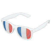Lunettes De Fête Retro Drapeau français (Angulaire)