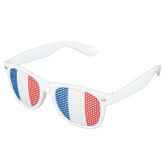 Lunettes De Fête Retro Drapeau français (Angulaire)