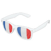 Lunettes De Fête Retro Drapeau France (Angulaire)