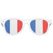 Lunettes De Fête Retro Drapeau France (Devant)