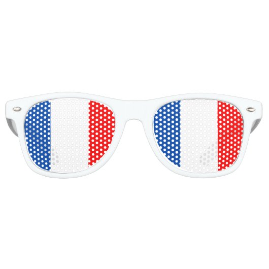 Lunettes De Fête Retro Drapeau France (Devant)