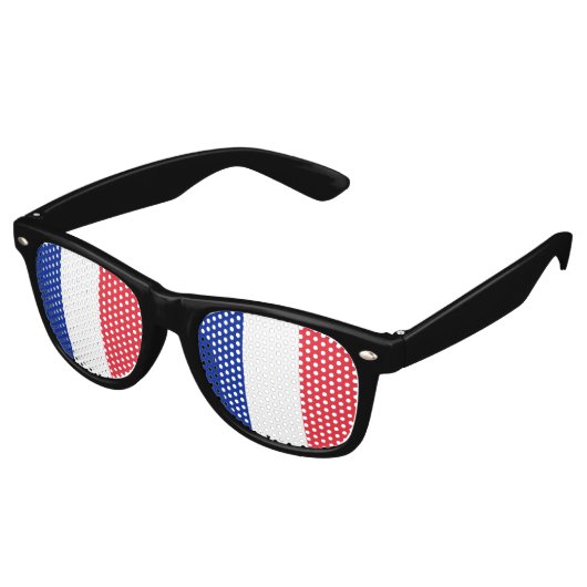 Lunettes De Fête Retro Drapeau France (Angulaire)