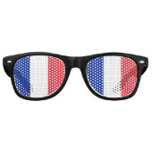 Lunettes De Fête Retro Drapeau France (Devant)