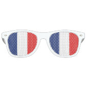 Lunettes De Fête Retro Drapeau France (Devant)