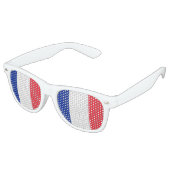 Lunettes De Fête Retro Drapeau France (Angulaire)