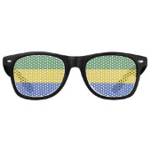 Lunettes De Fête Retro Drapeau Gabon (Devant)
