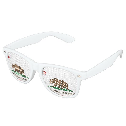 Lunettes De Fête Retro Drapeau Gay pride de Californie (Angulaire)