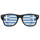 Lunettes De Fête Retro Drapeau grec (Devant)