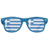 Lunettes De Fête Retro Drapeau grec (Devant)