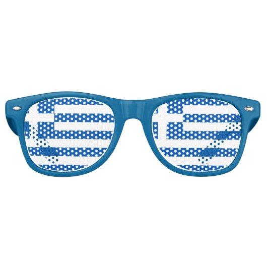 Lunettes De Fête Retro Drapeau grec (Devant)