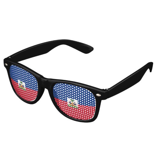 Lunettes De Fête Retro Drapeau Haïti (Angulaire)