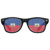 Lunettes De Fête Retro Drapeau Haïti (Devant)
