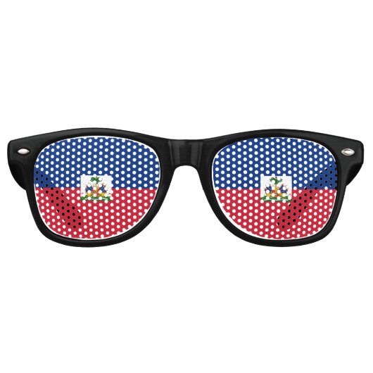 Lunettes De Fête Retro Drapeau Haïti (Devant)