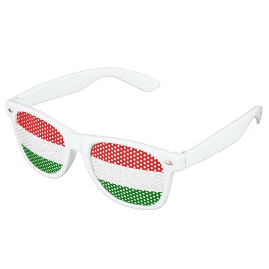 Lunettes De Fête Retro Drapeau Hongrie (Angulaire)