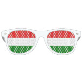 Lunettes De Fête Retro Drapeau Hongrie (Devant)