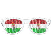 Lunettes De Fête Retro Drapeau hongrois (Devant)