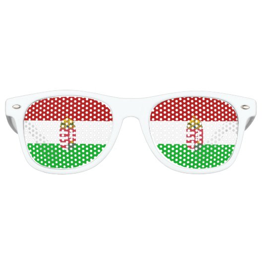 Lunettes De Fête Retro Drapeau hongrois (Devant)
