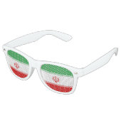 Lunettes De Fête Retro Drapeau Iran (Angulaire)