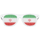 Lunettes De Fête Retro Drapeau Iran (Devant)