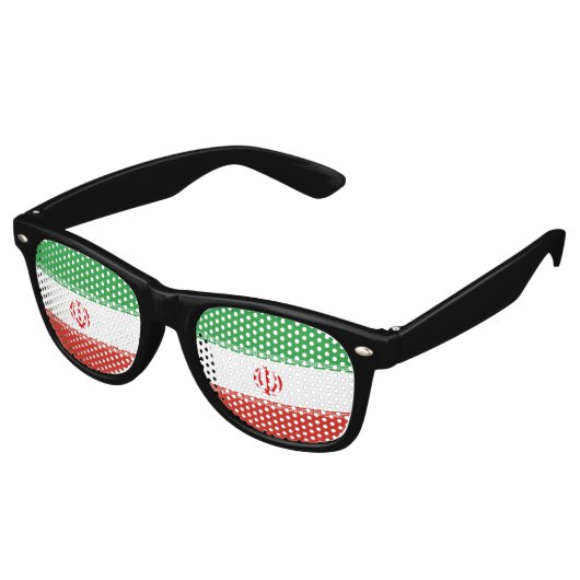 Lunettes De Fête Retro Drapeau iranien (Angulaire)