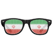 Lunettes De Fête Retro Drapeau iranien (Devant)