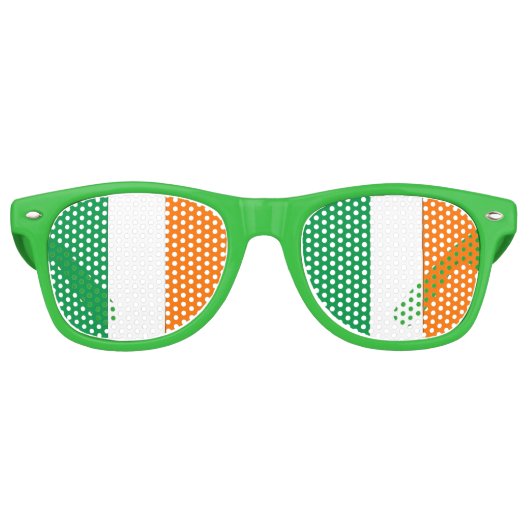 Lunettes De Fête Retro Drapeau irlandais - Fête des nuances ! (Devant)