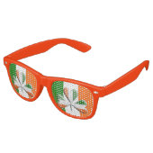 Lunettes De Fête Retro Drapeau irlandais Tri couleurs Shamrock à thème (Angulaire)