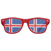 Lunettes De Fête Retro Drapeau Islande (Devant)