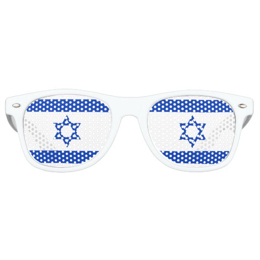 Lunettes De Fête Retro Drapeau Israël (Devant)